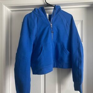 Blue Cropped Hoodie
